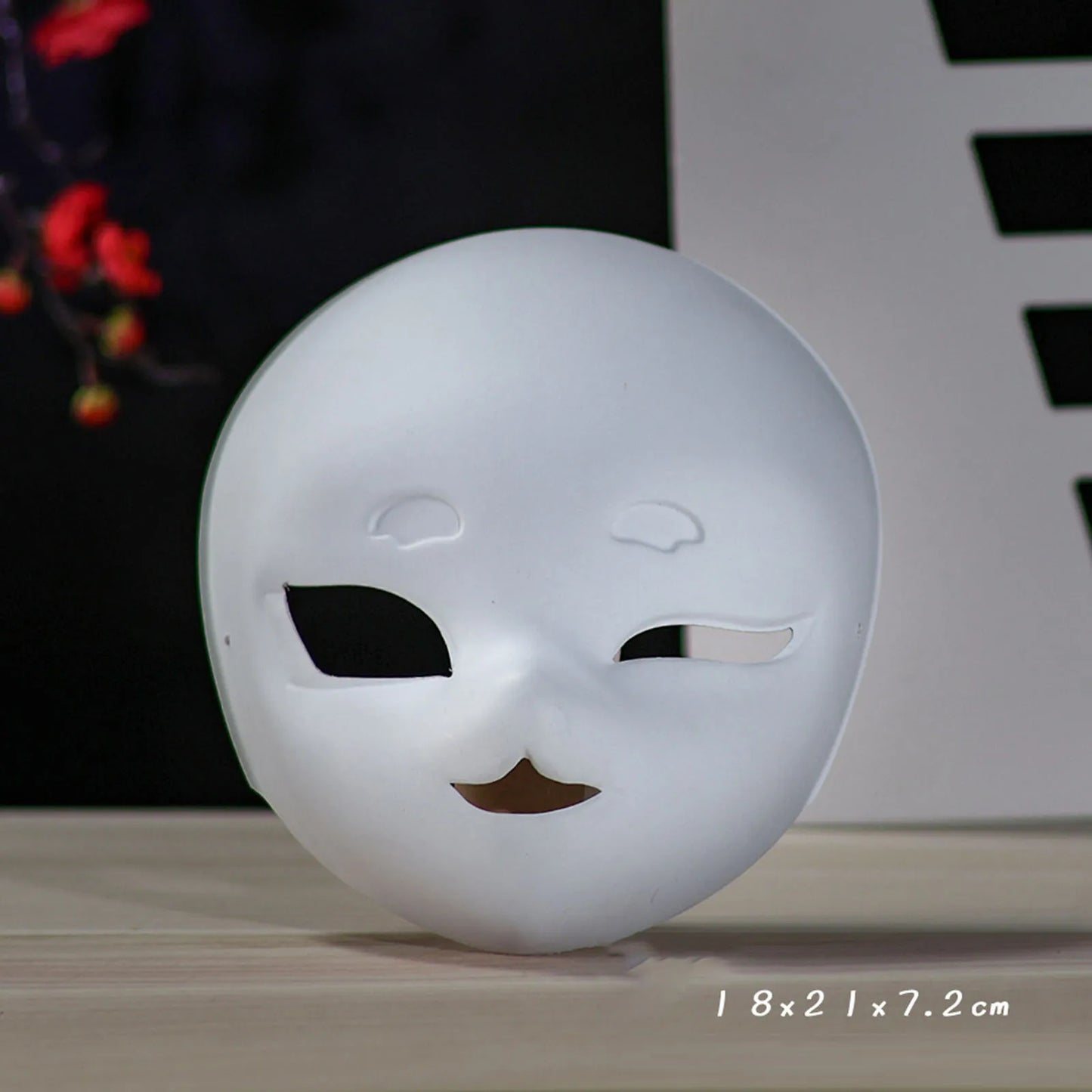 DIY Full Face Masks Blank White Art Paintable Mask DIY Costume Accessory Halloween Cosplay Themed Party Masquerade Props