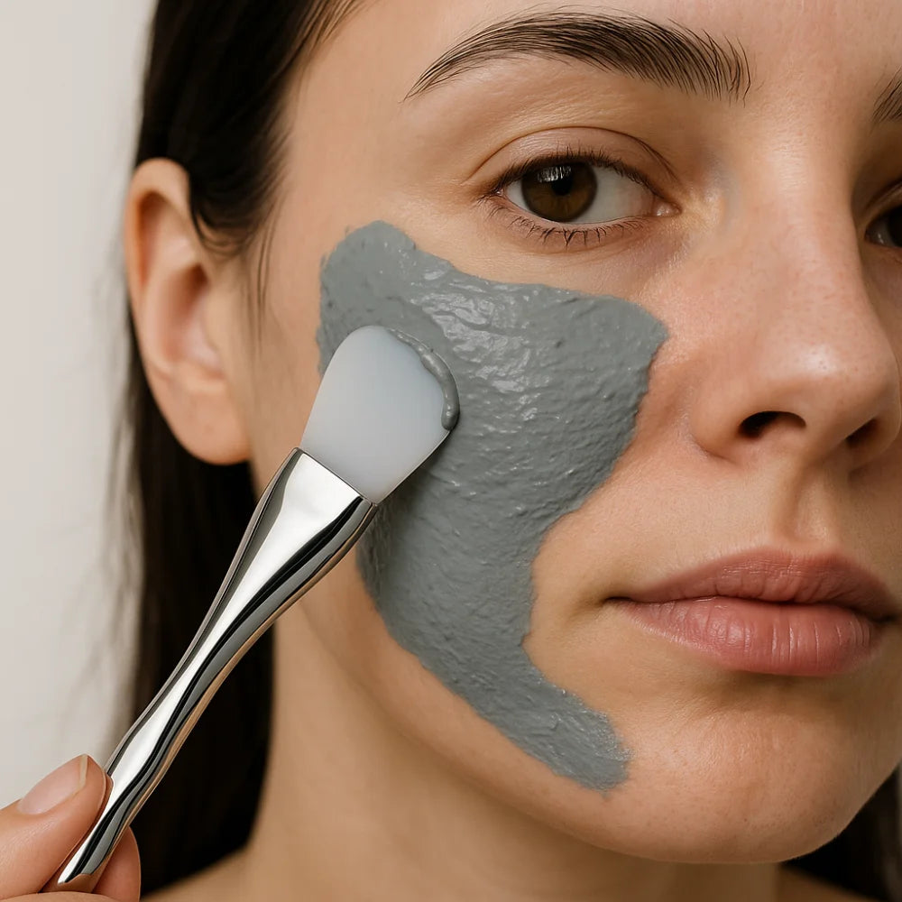 Skincare Tools Double Head Silicone Facial Mask Brush Daub Type Beauty Tool Face Cleaning Brush Dual-Use DIY Film Mud Film Brush