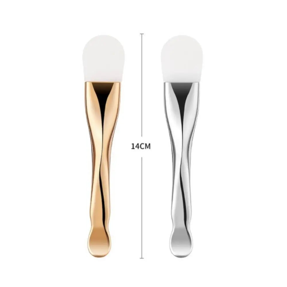 Skincare Tools Double Head Silicone Facial Mask Brush Daub Type Beauty Tool Face Cleaning Brush Dual-Use DIY Film Mud Film Brush