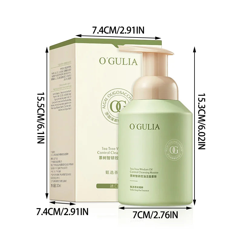 Tea Tree Oil Control Cleanser Cleansing Mousse Moisturizing Natural Organic Deep Cleansing Pores