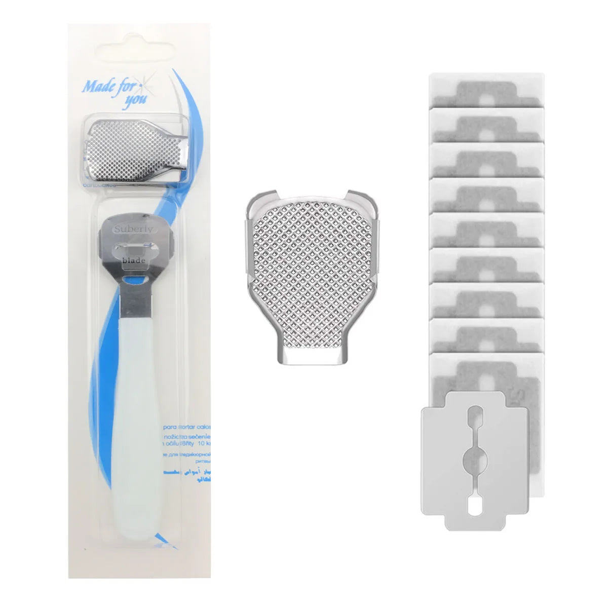 Foot Care Tools Foot Callus Shaver Heel Hard Skin Remover Hand Feet Pedicure Razor Shavers Stainless Steel Handle Easy to Use