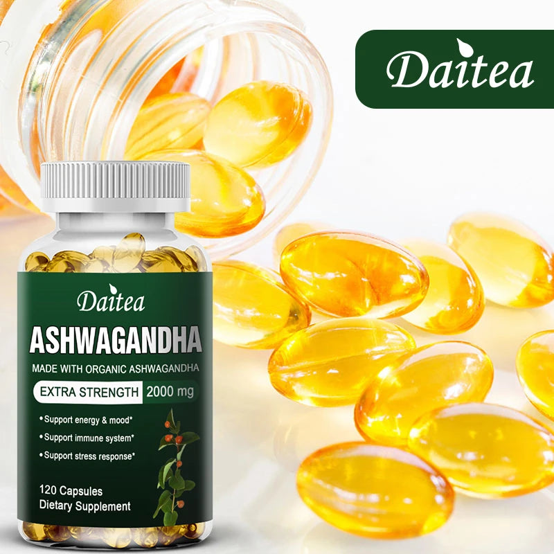 NATURAL ORGANIC ASHWAGANDHA EXTRACT - Immune, Energy, Antioxidant, Anxiety Relief and Overall Health Supplement