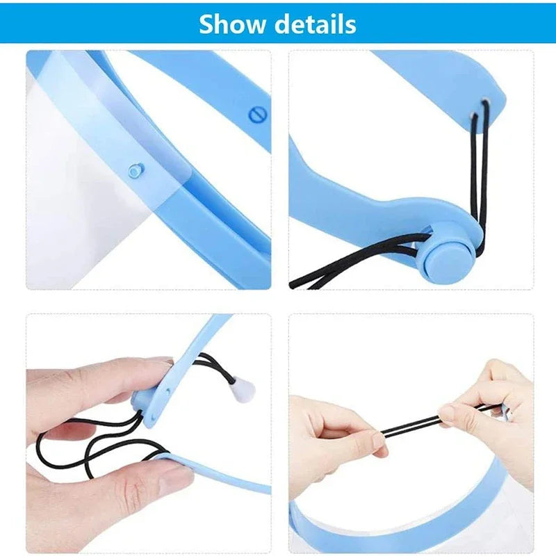 5/10Pcs Dental Protective Face Shield 10/5Pcs Detachable Face Shield 1 shelf Anti-Fog Dustproof Replacement Mask