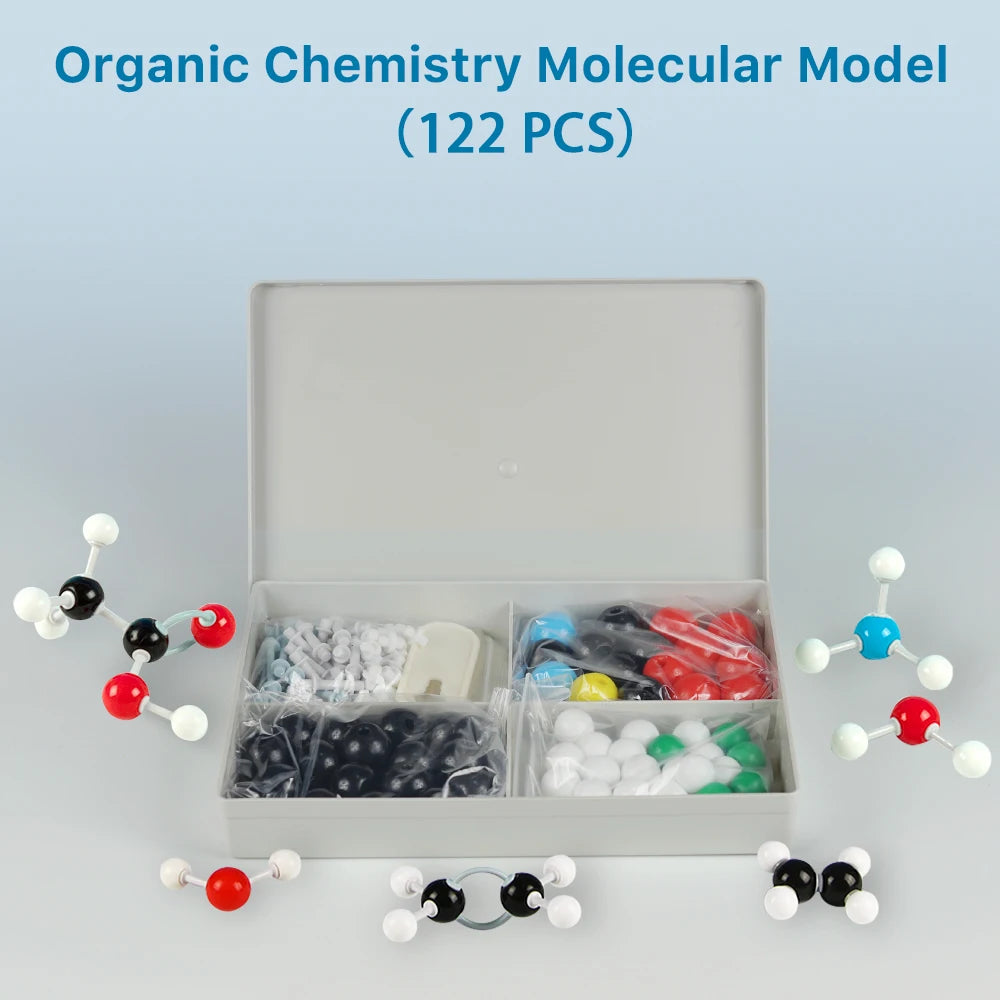 Organic Molecular Models Set (122 PCS) Molecular Models Kit with Atoms, Bonds, Organic Inorganic Chemistry Model