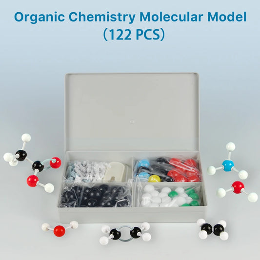 Organic Molecular Models Set (122 PCS) Molecular Models Kit with Atoms, Bonds, Organic Inorganic Chemistry Model