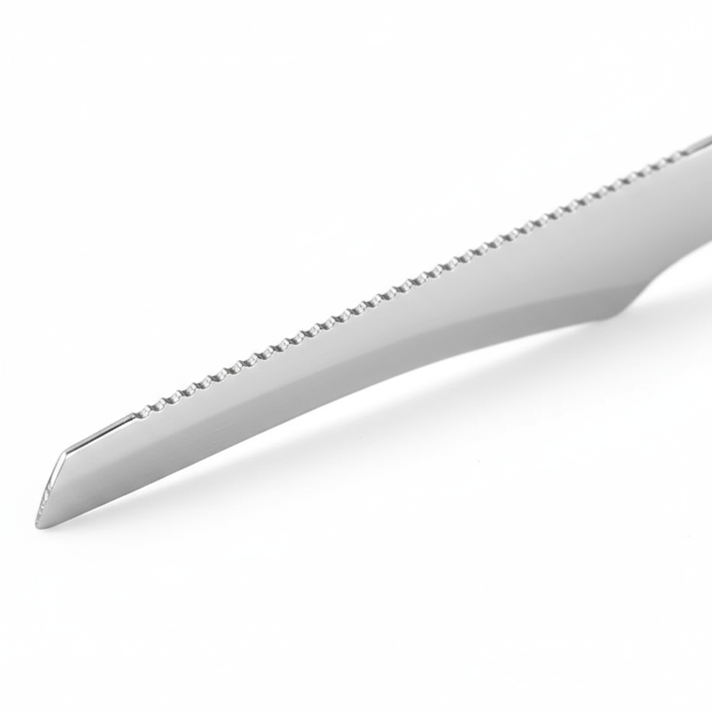 Close-up of serrated edge