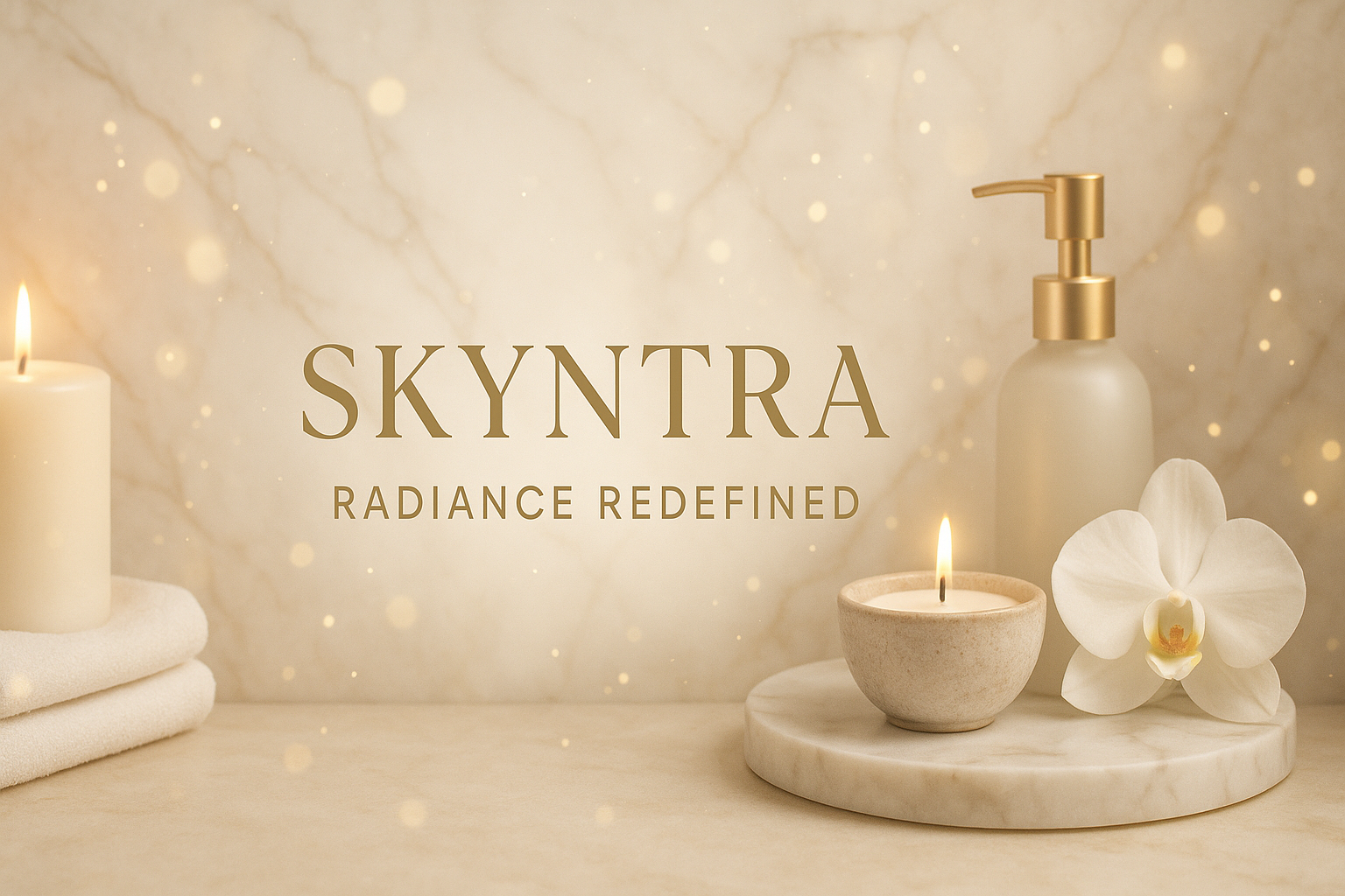 Elegant spa-inspired banner with luxury wellness vibe
