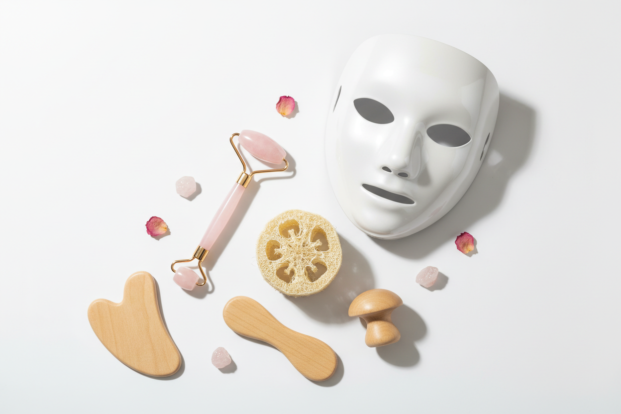 Skincare Tools Flatlay